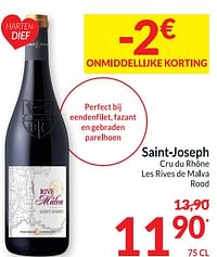 Saint-joseph cru du rhône les rives de malva rood-Rode wijnen