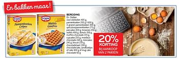 Promoties Bereiding dr. oetker 20% korting bij aankoop van 2 pakken - Dr. Oetker - Geldig van 30/11/2022 tot 13/12/2022 bij Alvo