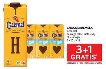 Promoties Chocolademelk cécémel 3+1 gratis - Cecemel - Geldig van 30/11/2022 tot 13/12/2022 bij Alvo