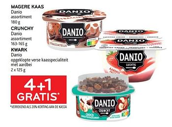 Promoties Magere kaas danio + crunchy danio + kwark danio 4+1 gratis - Danone - Geldig van 30/11/2022 tot 13/12/2022 bij Alvo