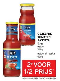 Gezeefde tomaten passata elvea 2e voor 1-2 prijs-Elvea