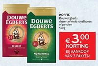 Koffie douwe egberts € 3.00 korting bij aankoop van 3 pakken-Douwe Egberts