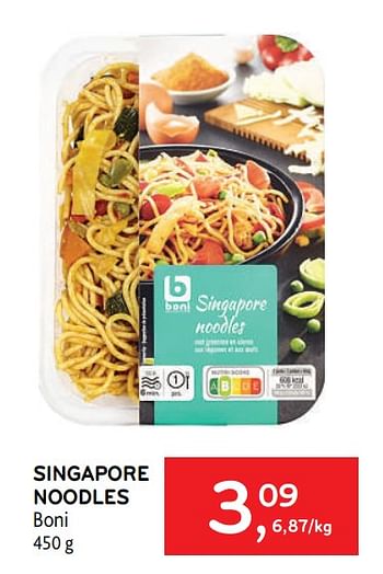 Promoties Singapore noodles boni - Boni - Geldig van 30/11/2022 tot 13/12/2022 bij Alvo