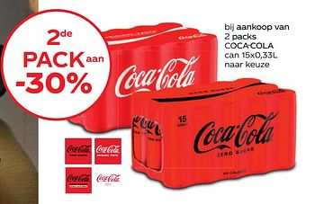 Promoties 2de pack aan -30% bij aankoop van 2 packs coca-cola - Coca Cola - Geldig van 30/11/2022 tot 13/12/2022 bij Alvo