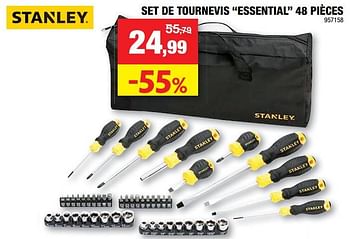 Promotions Set de tournevis essential 48 pièces - Stanley - Valide de 23/11/2022 à 04/12/2022 chez Hubo