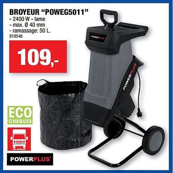 Promotions Powerplus broyeur poweg5011 - Powerplus - Valide de 23/11/2022 à 04/12/2022 chez Hubo