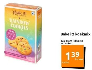 Promoties Bake it! koekmix - Bake It! - Geldig van 23/11/2022 tot 29/11/2022 bij Action