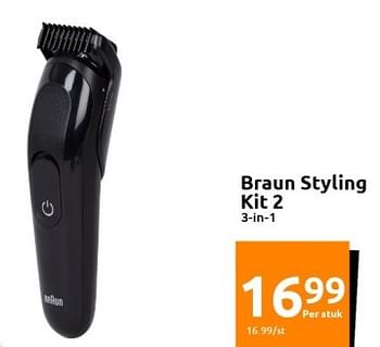Promoties Braun styling kit 2 - Braun - Geldig van 23/11/2022 tot 29/11/2022 bij Action