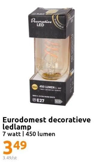 Promoties Eurodomest decoratieve ledlamp - Eurodomest - Geldig van 23/11/2022 tot 29/11/2022 bij Action