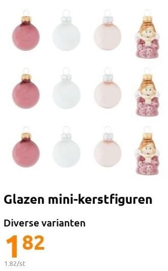 Promoties Glazen mini-kerstfiguren - Huismerk - Action - Geldig van 23/11/2022 tot 29/11/2022 bij Action