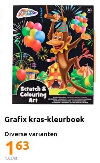 Promotions Grafix kras-kleurboek - Grafix - Valide de 23/11/2022 à 29/11/2022 chez Action