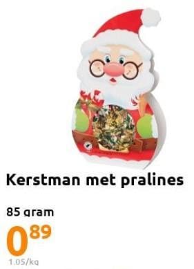 Promotions Kerstman met pralines - Produit Maison - Action - Valide de 23/11/2022 à 29/11/2022 chez Action