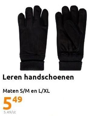 Promotions Leren handschoenen - Produit Maison - Action - Valide de 23/11/2022 à 29/11/2022 chez Action