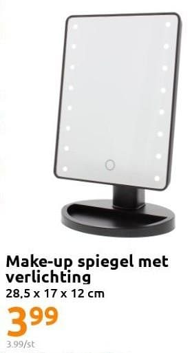 Promoties Make-up spiegel met verlichting - Huismerk - Action - Geldig van 23/11/2022 tot 29/11/2022 bij Action