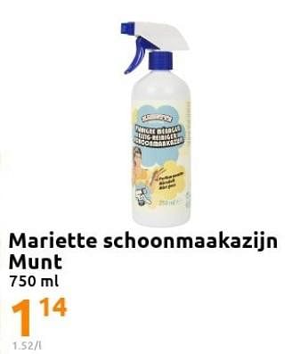 Promoties Mariette schoonmaakazijn munt - Huismerk - Action - Geldig van 23/11/2022 tot 29/11/2022 bij Action