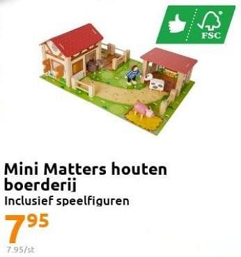 Promoties Mini matters houten boerderij - Huismerk - Action - Geldig van 23/11/2022 tot 29/11/2022 bij Action