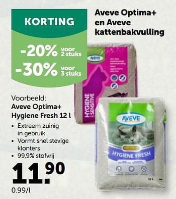 Promoties Aveve optima+ hygiene fresh - Huismerk - Aveve - Geldig van 28/11/2022 tot 10/12/2022 bij Aveve