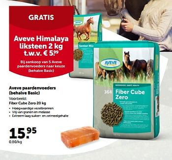 Promoties Aveve paardenvoeders fiber cube zero - Huismerk - Aveve - Geldig van 28/11/2022 tot 10/12/2022 bij Aveve
