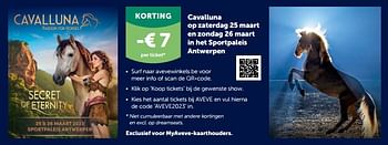 Promotions Cavalluna -€ 7 per ticket - Produit maison - Aveve - Valide de 28/11/2022 à 10/12/2022 chez Aveve