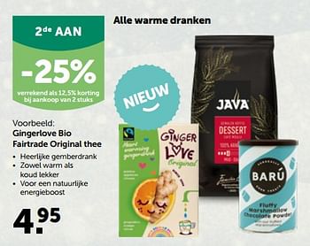 Promoties Gingerlove bio fairtrade original thee - Ginger Love - Geldig van 28/11/2022 tot 10/12/2022 bij Aveve