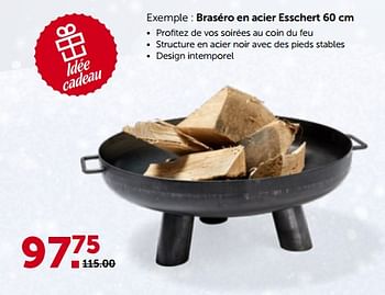 Promotions Braséro en acier esschert - Esschert Design - Valide de 28/11/2022 à 10/12/2022 chez Aveve