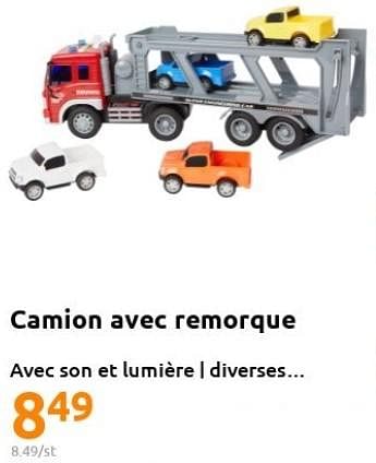 Promotions Camion avec remorque - Produit Maison - Action - Valide de 23/11/2022 à 29/11/2022 chez Action
