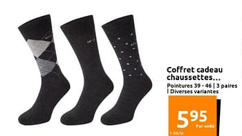 Promotions Coffret cadeau chaussettes - Produit Maison - Action - Valide de 23/11/2022 à 29/11/2022 chez Action