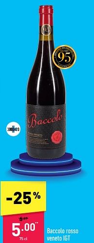 Promoties Baccolo rosso veneto igt - Rode wijnen - Geldig van 28/11/2022 tot 09/12/2022 bij Aldi