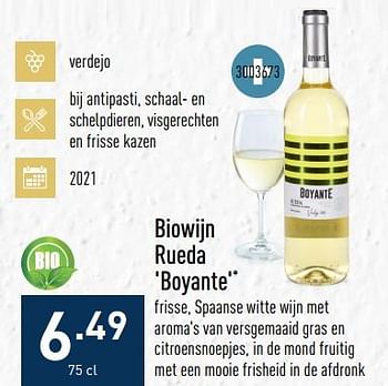 Promoties Biowijn rueda boyante - Witte wijnen - Geldig van 28/11/2022 tot 09/12/2022 bij Aldi
