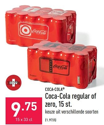 Promoties Coca-cola regular of zero - Coca Cola - Geldig van 02/12/2022 tot 09/12/2022 bij Aldi
