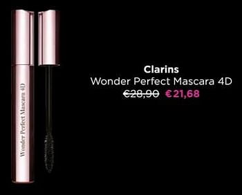 Promoties Clarins wonder perfect mascara 4d - Clarins - Geldig van 25/11/2022 tot 28/11/2022 bij ICI PARIS XL