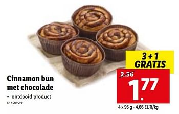 Promotions Cinnamon bun met chocolade - Produit maison - Lidl - Valide de 05/12/2022 à 10/12/2022 chez Lidl