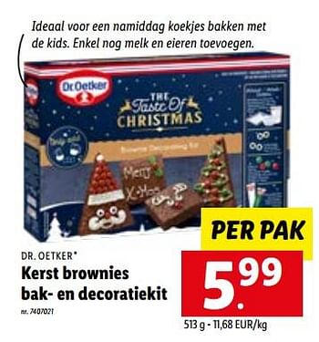 Promoties Kerst brownies bak- en decoratiekit - Dr. Oetker - Geldig van 05/12/2022 tot 10/12/2022 bij Lidl