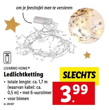 Promoties Ledlichtketting - Livarno - Geldig van 05/12/2022 tot 10/12/2022 bij Lidl