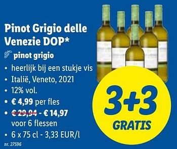 Promoties Pinot grigio delle venezie dop - Witte wijnen - Geldig van 05/12/2022 tot 10/12/2022 bij Lidl