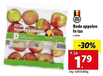 Promoties Rode appelen in tas - Huismerk - Lidl - Geldig van 05/12/2022 tot 10/12/2022 bij Lidl