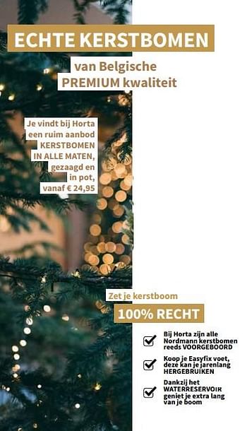 Promoties Echte kerstbomen - Huismerk - Horta - Geldig van 09/11/2022 tot 25/12/2022 bij Horta