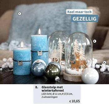 Promoties Glasstolp met wintertafereel - Huismerk - Horta - Geldig van 09/11/2022 tot 25/12/2022 bij Horta