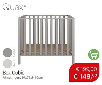 Promoties Box cubic - Quax - Geldig van 01/12/2022 tot 31/12/2022 bij Multi Bazar