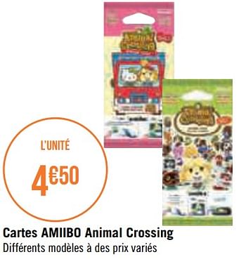 Promotions Cartes amiibo animal crossing - Amiibo - Valide de 24/10/2022 à 04/12/2022 chez Géant Casino