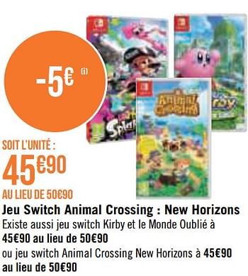 Promotions Jeu switch animal crossing : new horizons - Nintendo - Valide de 24/10/2022 à 04/12/2022 chez Géant Casino