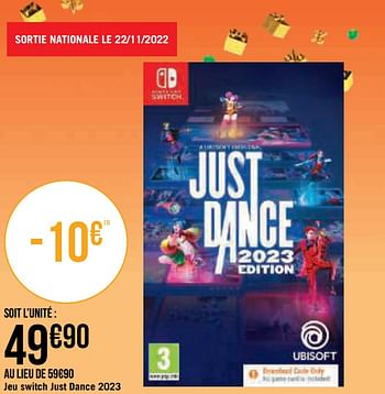 Promotions Jeu switch just dance 2023 - Nintendo - Valide de 24/10/2022 à 04/12/2022 chez Géant Casino