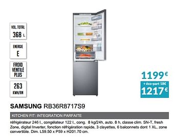 Promoties Rèfrigèrateur samsung rb36r8717s9 - Samsung - Geldig van 02/10/2022 tot 31/03/2023 bij Copra