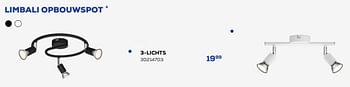 Promoties Limbali opbouwspot 3-lichts - Philips - Geldig van 26/11/2022 tot 06/01/2023 bij Supra Bazar