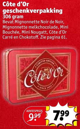 Promoties Côte d’or geschenkverpakking - Cote D'Or - Geldig van 29/11/2022 tot 11/12/2022 bij Kruidvat