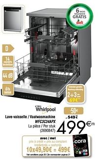 Whirlpool lave-vaisselle - vaatwasmachine wfc3c34apx-Whirlpool