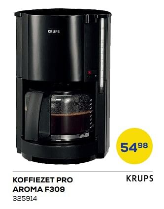 Promoties Krups koffiezet pro aroma f309 - Krups - Geldig van 26/11/2022 tot 06/01/2023 bij Supra Bazar