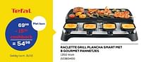 Tefal raclette grill plancha smart met 8 gourmet pannetjes-Tefal