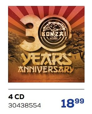 Promotions 4 cd 30 years bonzai - Produit maison - Supra Bazar - Valide de 26/11/2022 à 06/01/2023 chez Supra Bazar