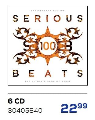 Promoties 6 cd serious beats 100 - Huismerk - Supra Bazar - Geldig van 26/11/2022 tot 06/01/2023 bij Supra Bazar